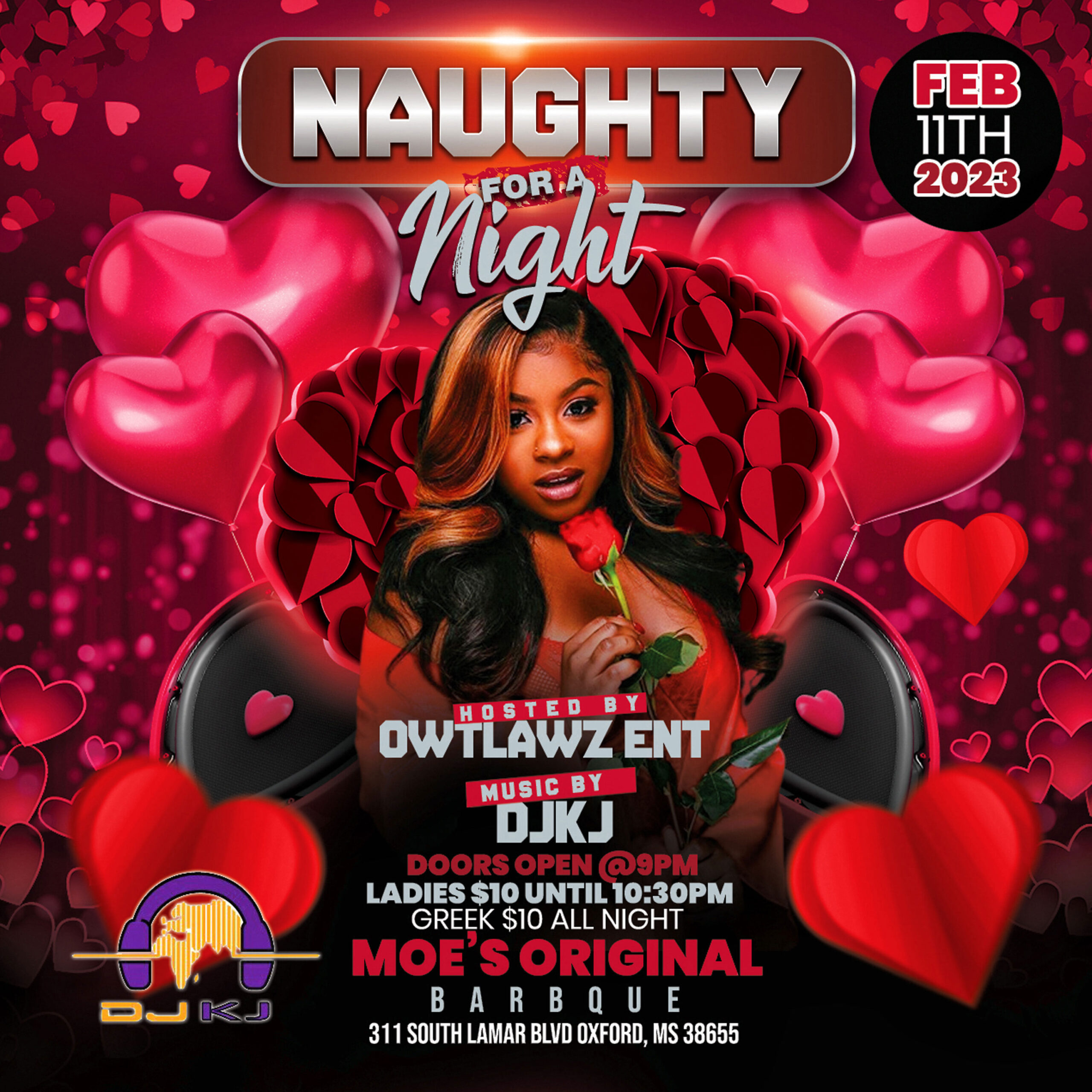 Naughty For A Night Flyer Design