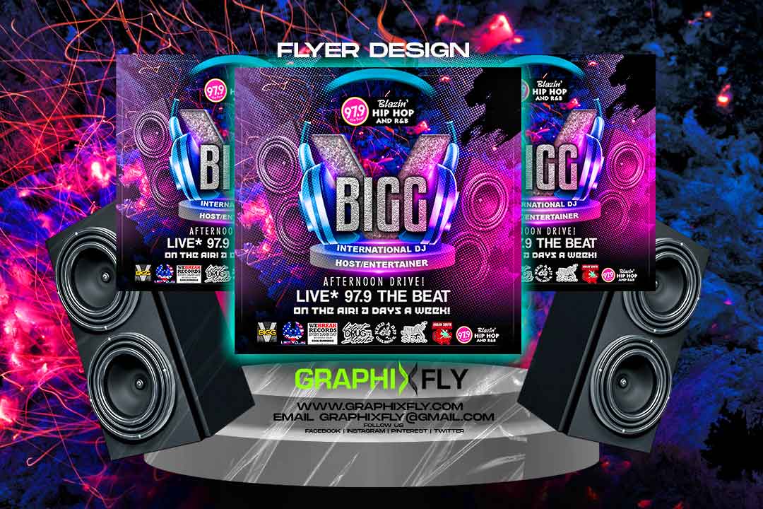 Bigg V International DJ Flyer Design