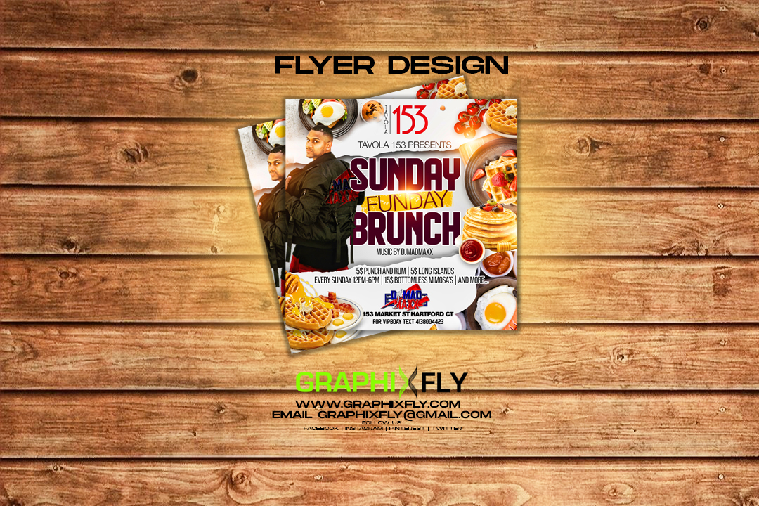 Sunday Funday Brunch Flyer Design